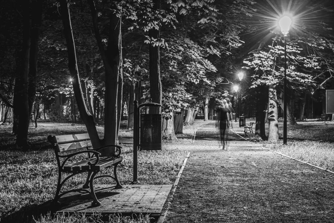 Nocny spacer po parku